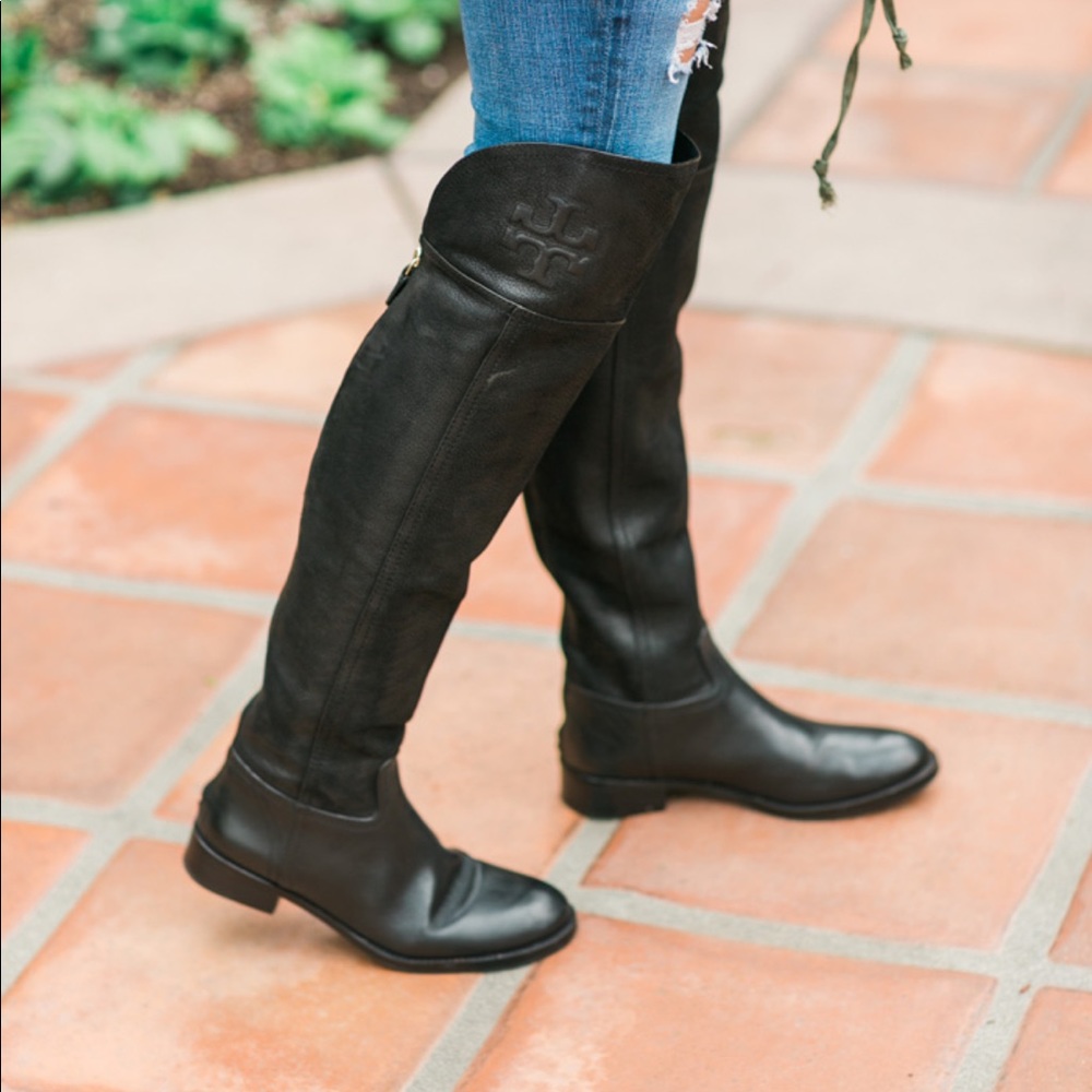 Tory Burch Simone Black over the knee boots 9.5